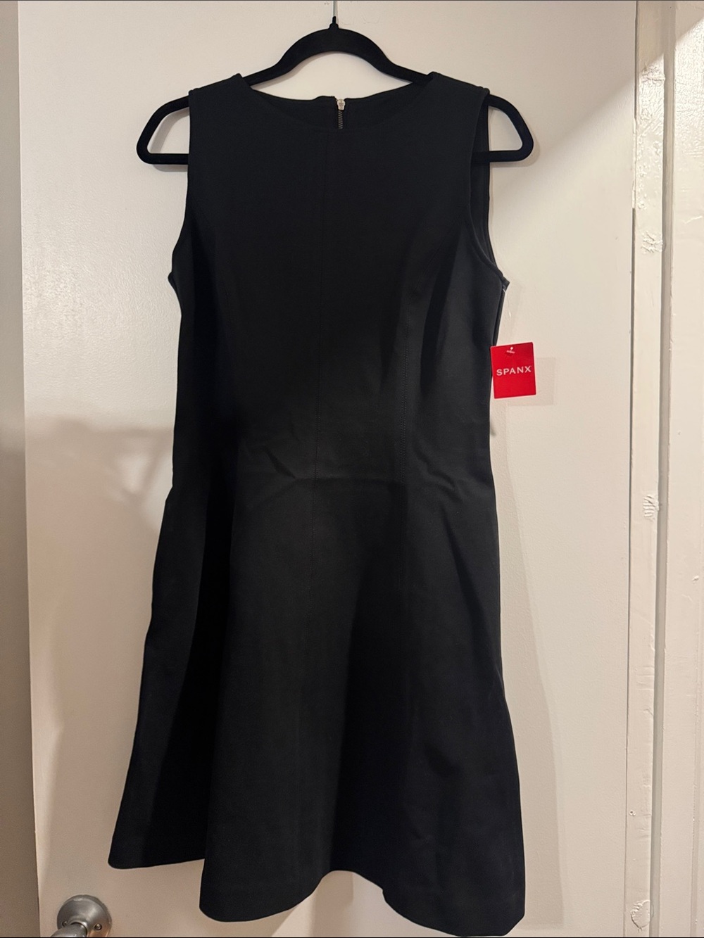 SPANX Black Sleeveless Fit-and-Flare Dress